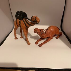 2 Vintage Leather Camels